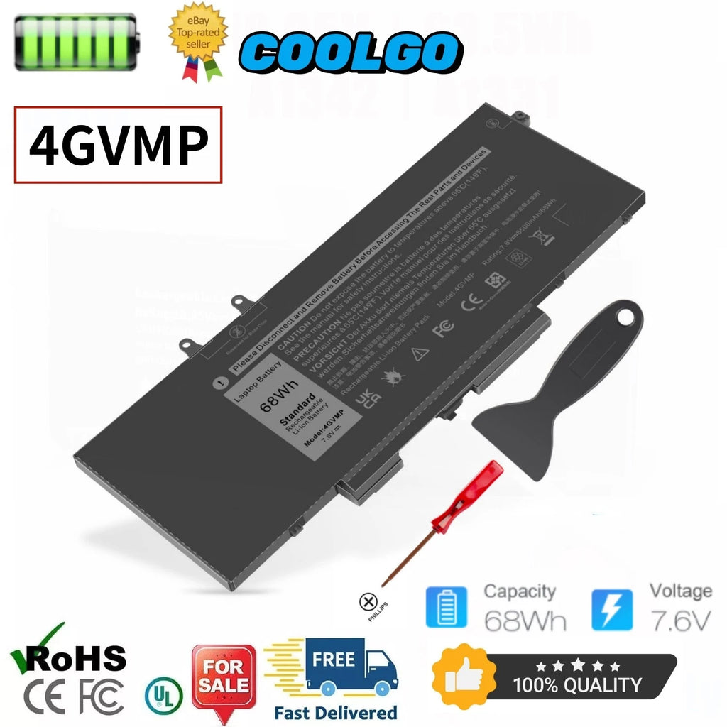 ?4GVMP Battery For Dell Latitude 5400 5500 Precision 3540 Inspiron 7791 2-in-1