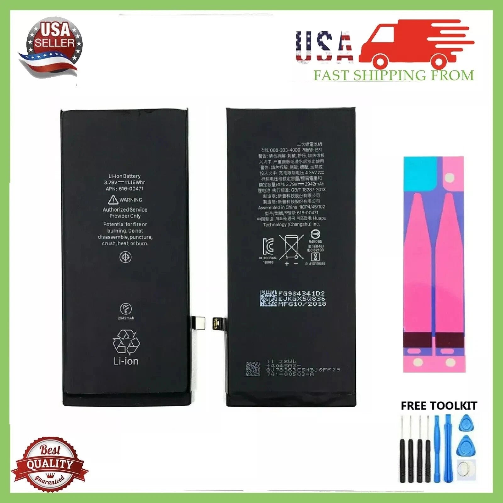 Replacement Internal Battery For iPhone 11 12 13 14 15Pro Max X XS XR SE + LOT