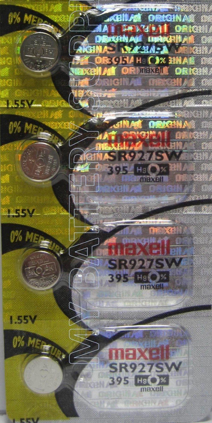 4 Maxell SR927SW Watch Batteries