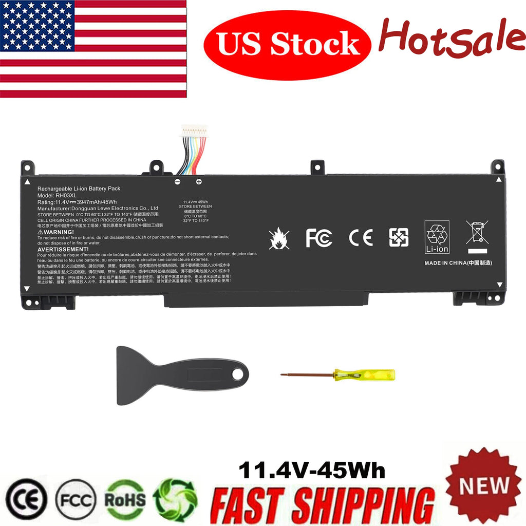 New RH03XL Battery for HP ProBook 430 440 445 450 630 640 650 G8 M02027-005 45WH