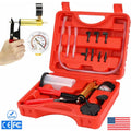 Manual Brake Bleeder Vacuum Pump Kit Automotive Fluid Tester with Gauge Adapters