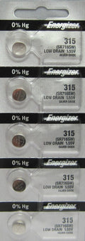 Energizer 315 (SR716SW) Silver Oxide Battery 1.55 Volt x 5