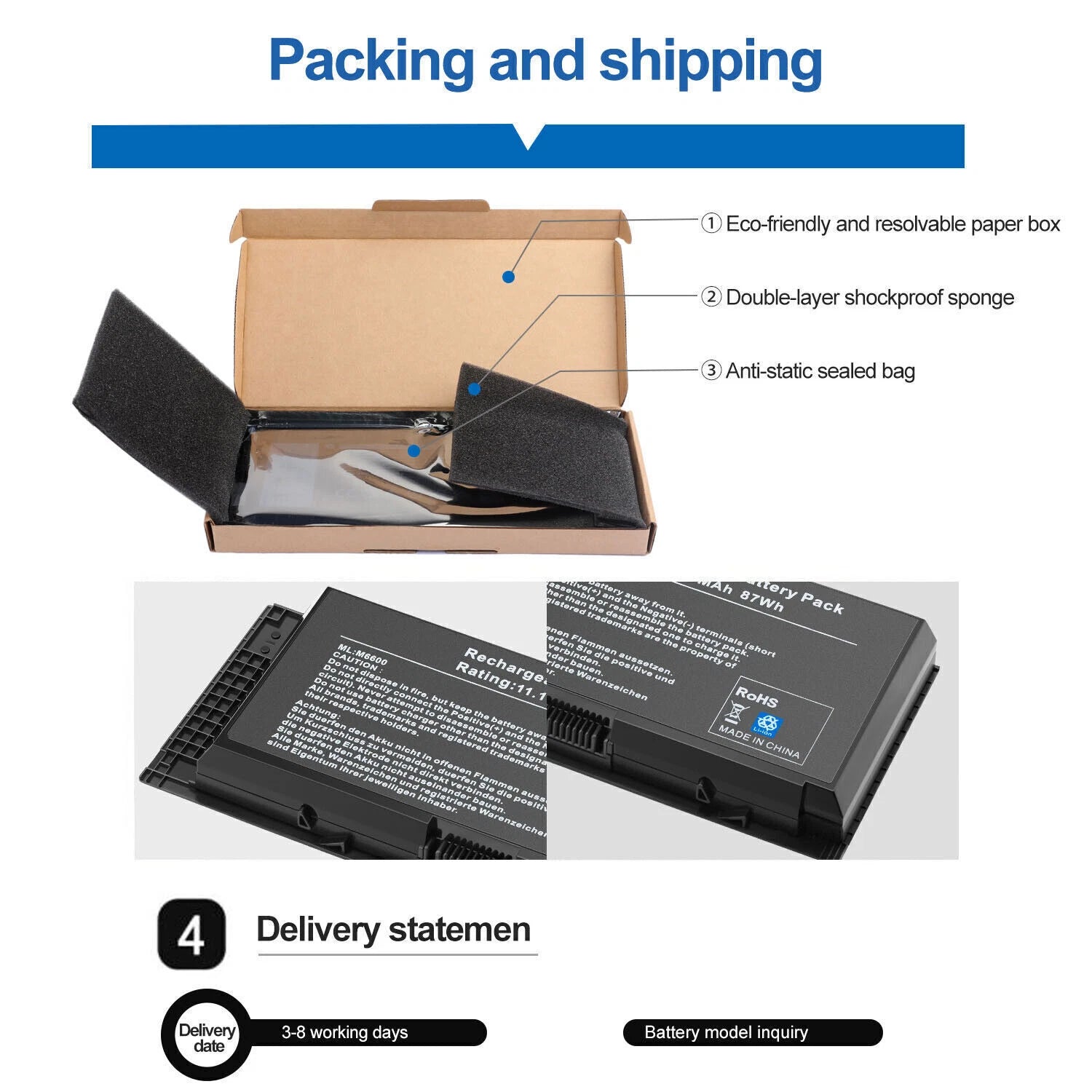 M6600 Type FV993 Battery for Dell Precision M4600 M4700 M4800 M6700 M6800 FJJ4W