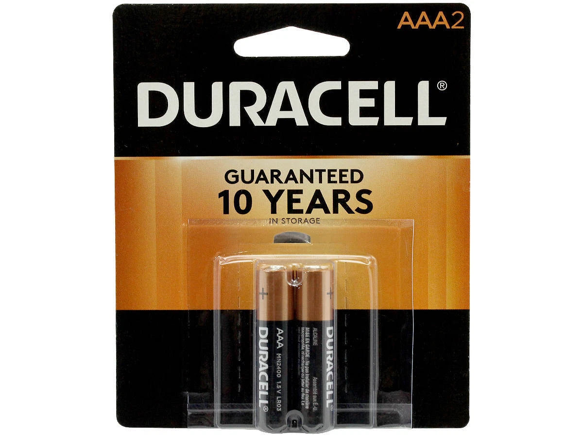 2 Pack Duracell AAA Alkaline 1.5V Batteries Exp. 2028