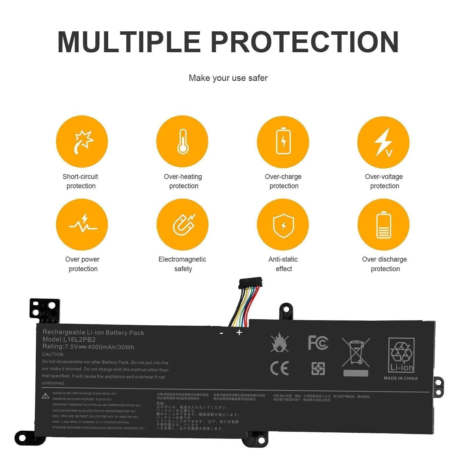 New Battery For Lenovo IdeaPad 320-14 320-15 L16L2PB2 L16M2PB1 L17L2PF1 L17M2PB7