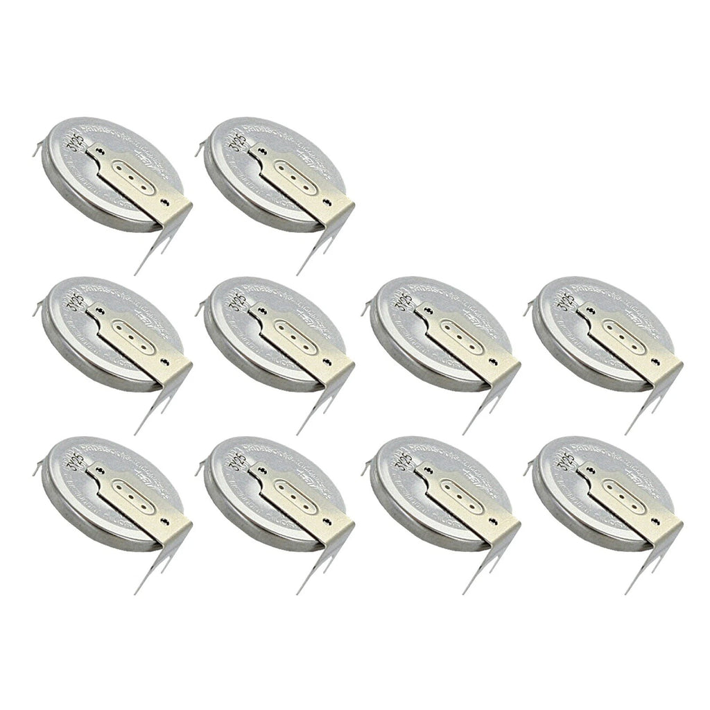 10x CR-2032/HGN 3V Lithium Coin Battery HORZ 3 PC Pins for Pentium PC