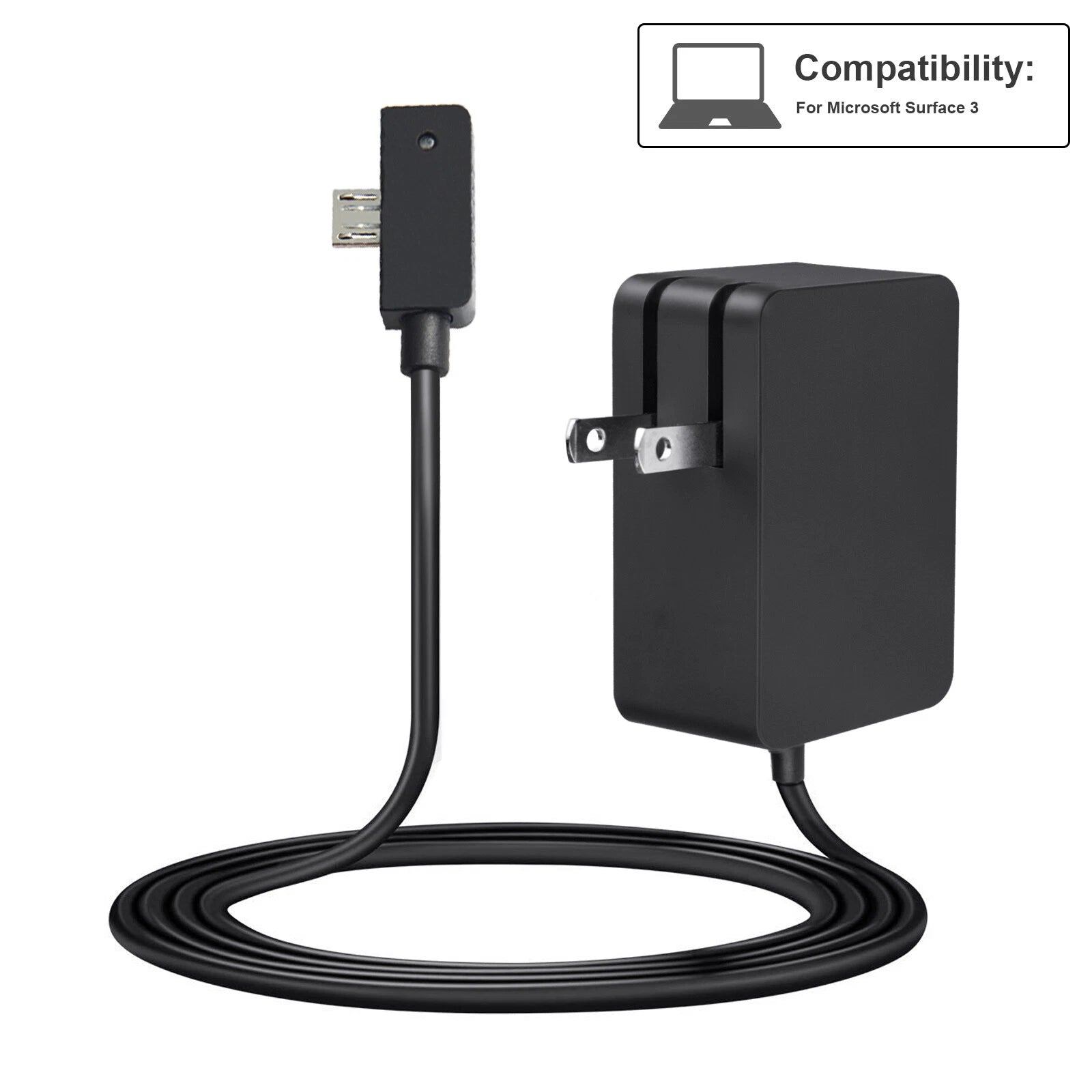Surface 3 Charger 13W 5.2V 2.5A AC Power Adapter for Microsoft Surface 1623 1624