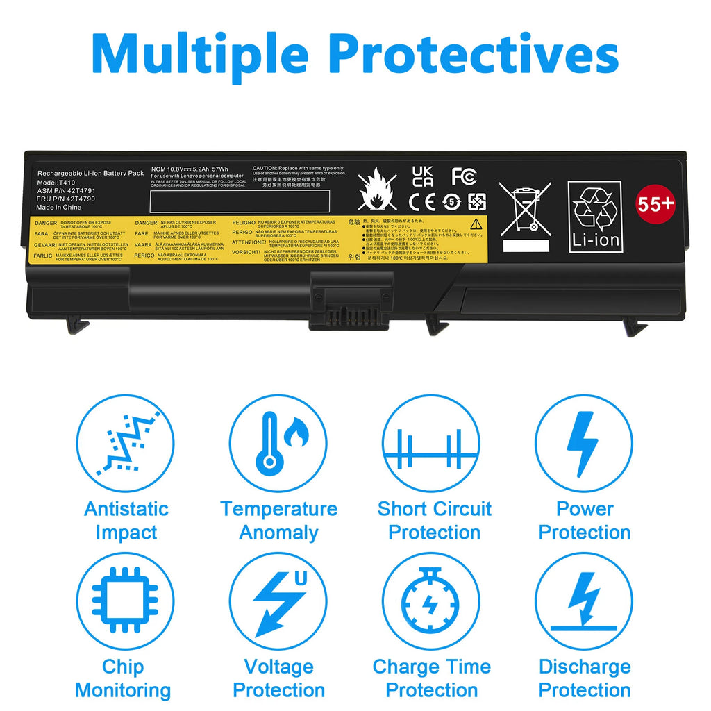 55+ Battery fits for Lenovo P/N 0A36303 42T4799 42T4751 42T4235 42T4753 42T4796