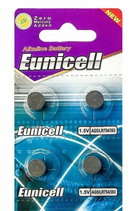 4X LR754 AG5 SR754 G5 SR48 393 193 309 D309 1.5V Alkaline Button Cell Battery