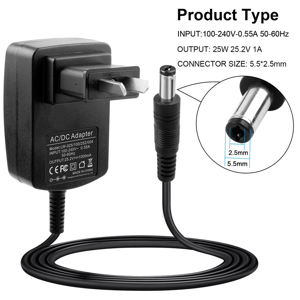 25W AC/DC Adapter Charger For Hyperice Hypervolt Massage Gun 53000-001-00 Power