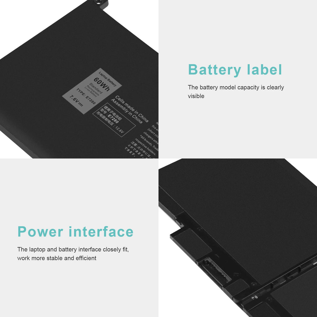 F3YGT Battery for Dell Latitude 14 7480 7490 12 7280 7290 13 7380 7390 DM3WC New
