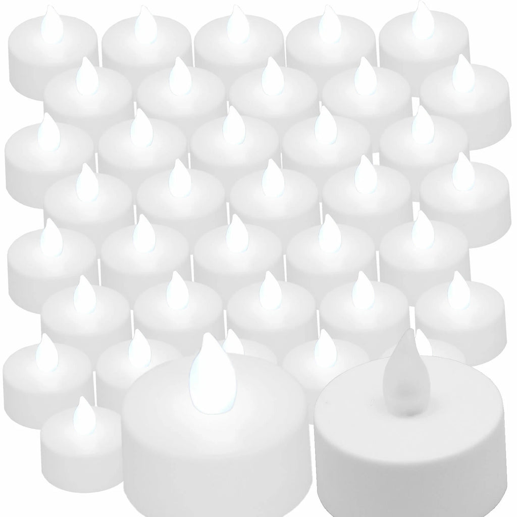 36 pcs White Led Tea Light Flameless Battery Candles Wedding Party Romantic