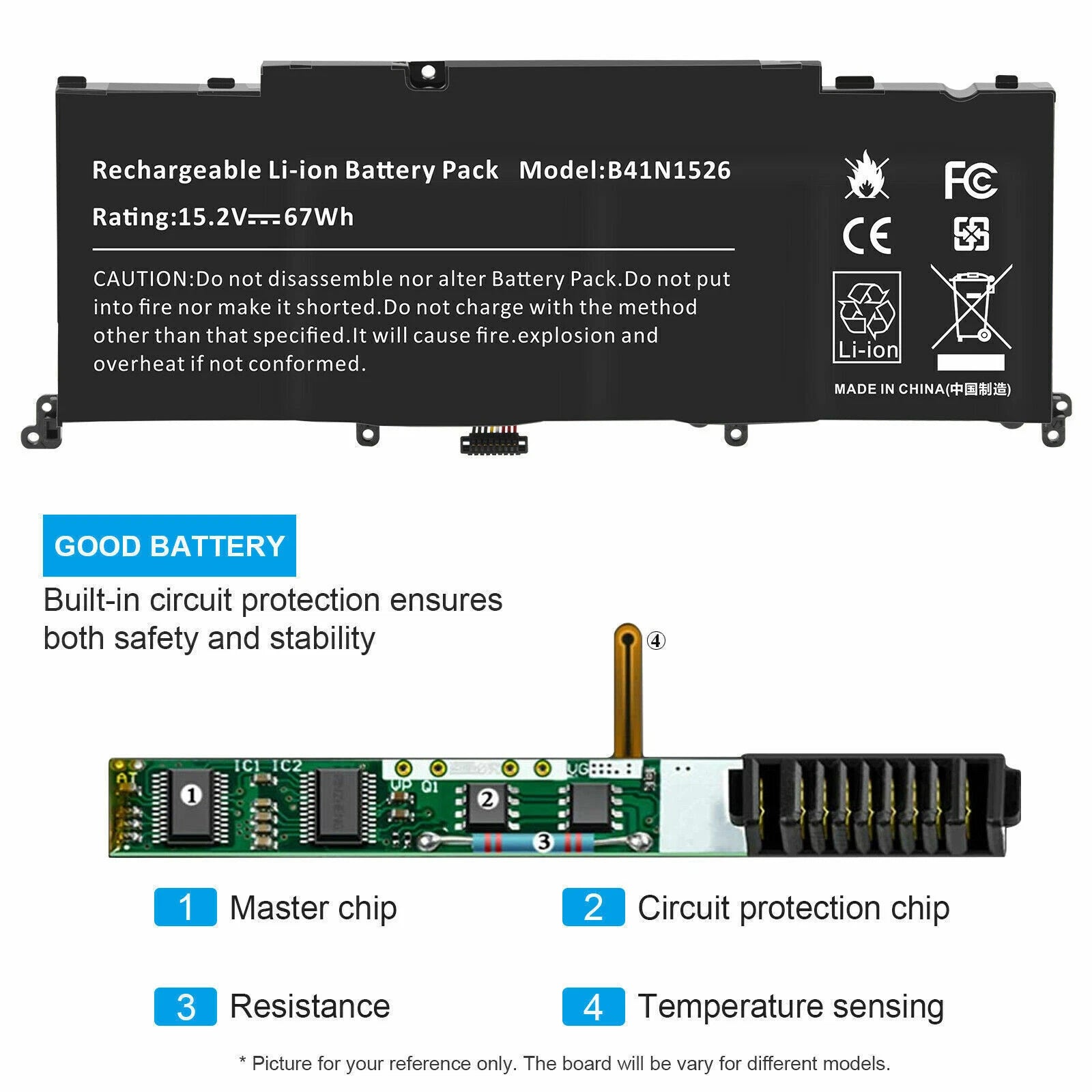 B41N1526 Laptop Battery for Asus ROG Strix GL502 GL502V GL502VT GL502VM S5 S5VM