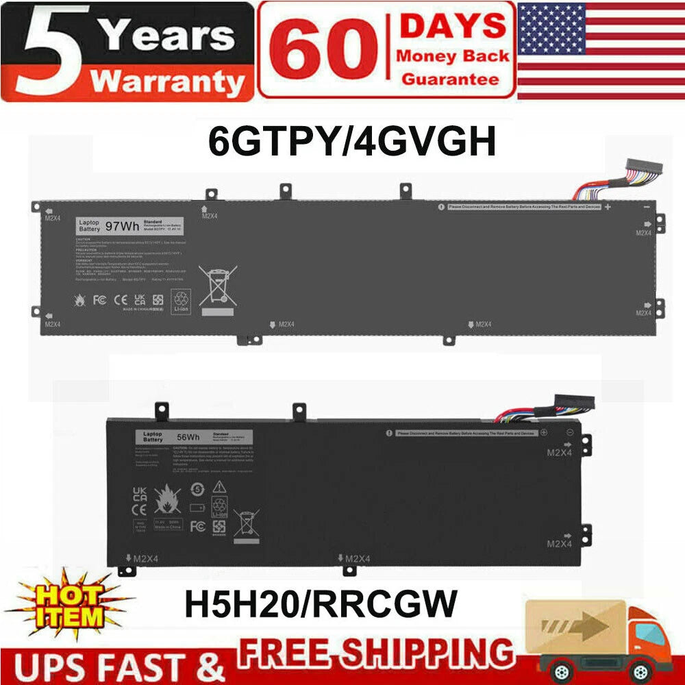 Battery for Dell XPS 15 9570 9560 9550 7590 Precsion 5530 5520 6GTPY H5H20