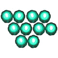 10 Pk Turquoise Submersible Waterproof Underwater Battery LED Tea Light~Wedding