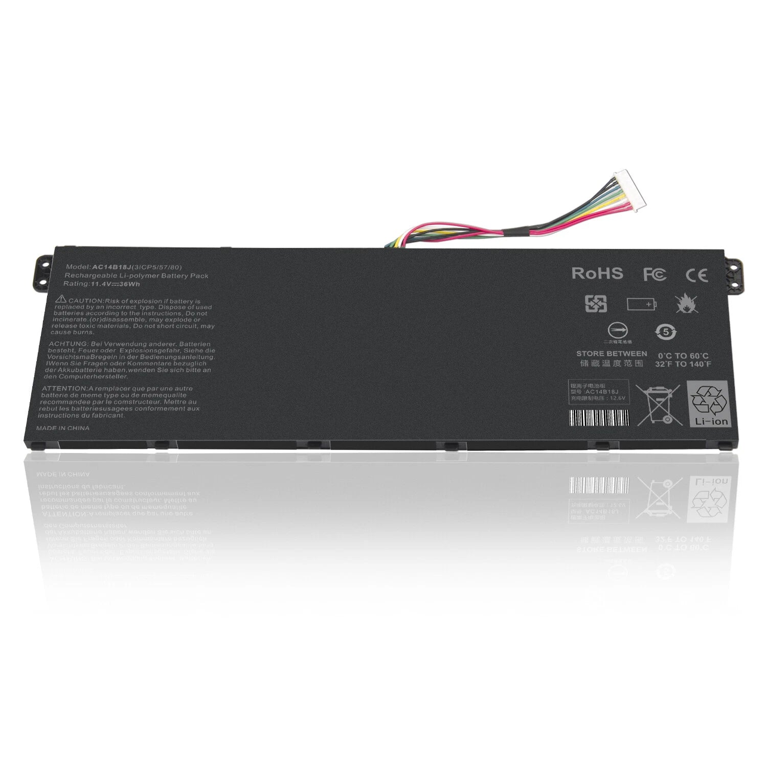 AC14B18J Battery for Acer Chromebook 11 CB3-111 ES1-512 AC14B13J 3ICP5/57/80 PC