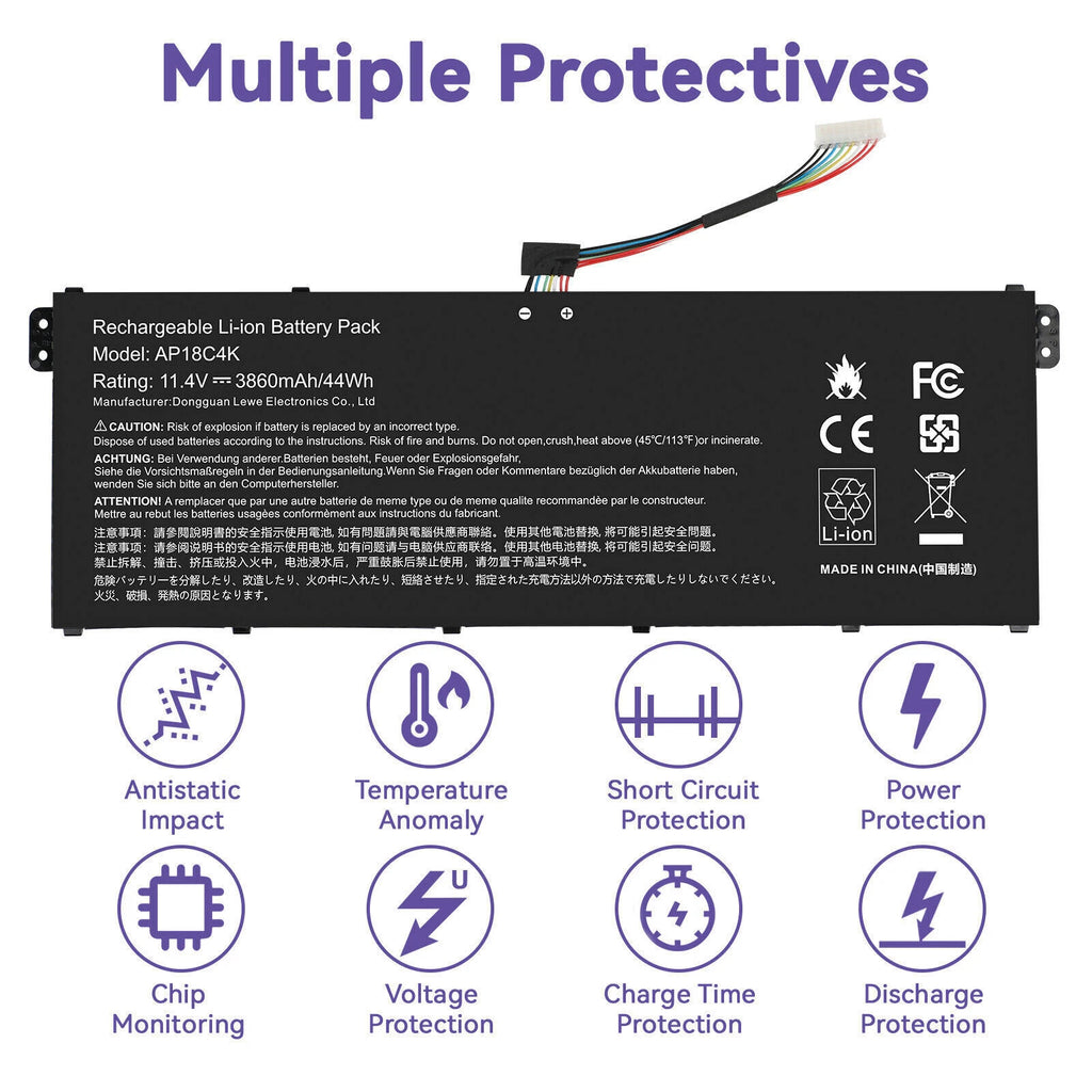 ?AP18C4K Battery for Acer Aspire 5 A515-43 A515-43G A515-44 A515-44G SP314-54N