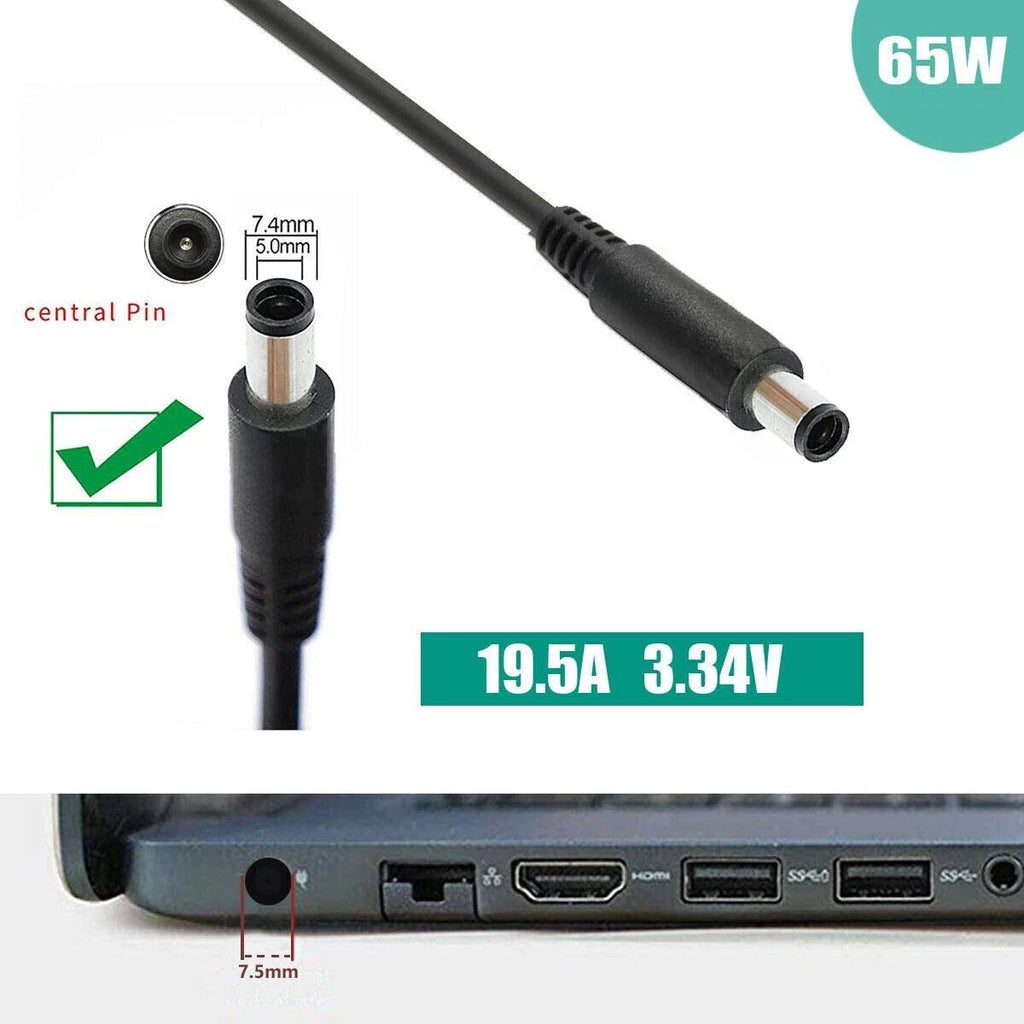 65W Charger 7.4mm Tip Compatible for Dell Latitude e6430 e6440 e6410 e6420 e6530