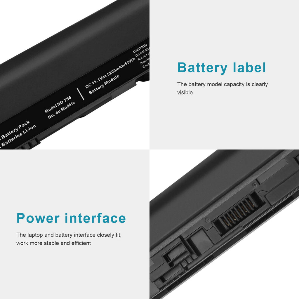 6 Cell 5200mAh Laptop Battery for Acer C7 CHROMEBOOK C710 CHROMEBOOK AL12B32 US