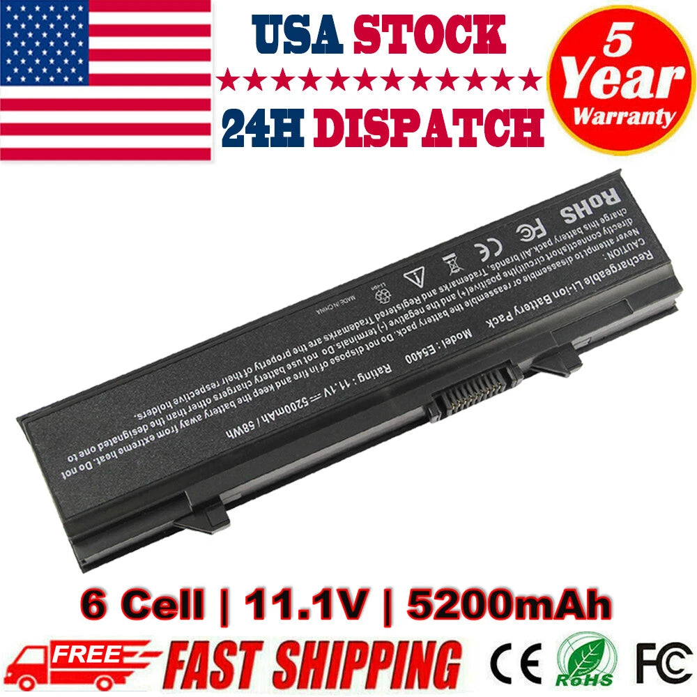 Laptop Battery E5400 For Dell Latitude KM742 E5500 E5410 E5510 312-0762 WU841 PC