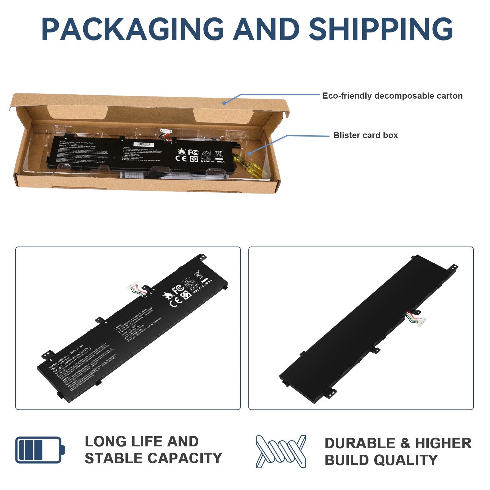 C31N1843 Battery For ASUS VivoBook S14 S432FA S432FL S15 S532FA S532FL X432FA US