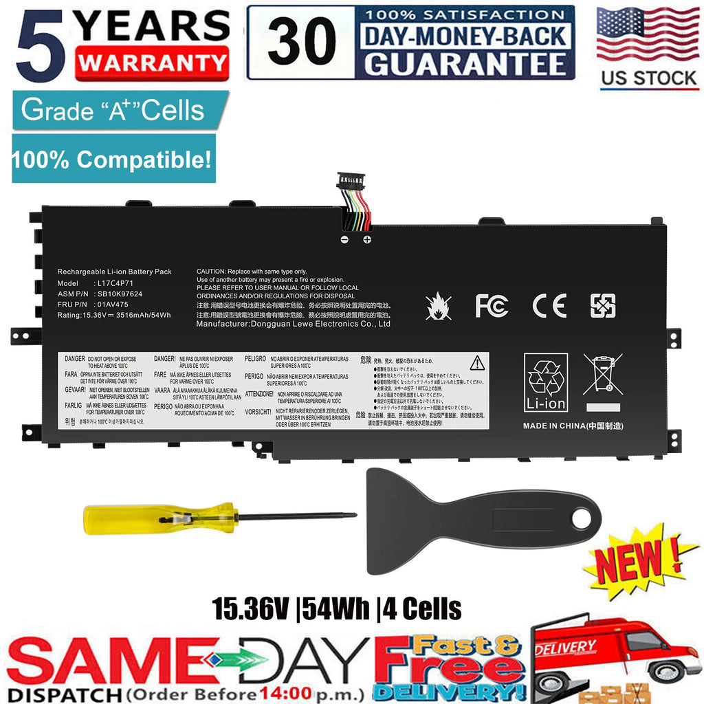 NEW L17C4P71 L17M4P73 01AV475 Battery For Lenovo ThinkPad X1 Yoga 3rd Gen Series