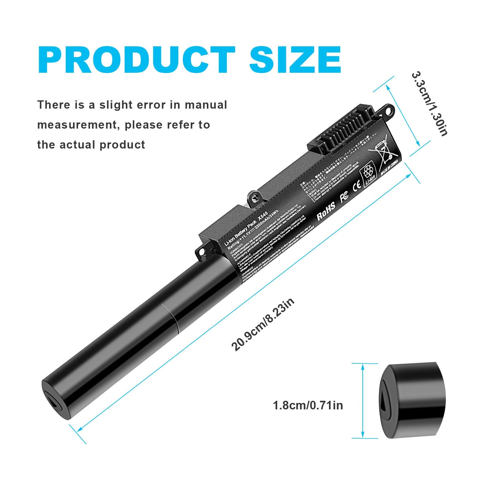 Battery for ASUS X540s X540SA R540SA X540L X540LA-SI302 Series 3ICR19/66 2200mAh