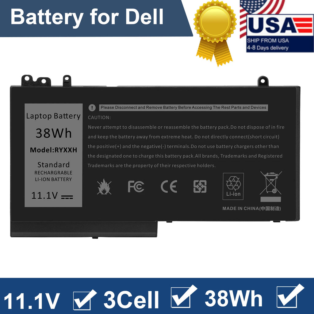 Battery for DELL Latitude 11 3150 3160 12 5000 E5250 E5450 RYXXH 9P4D2 R5MD0 NEW