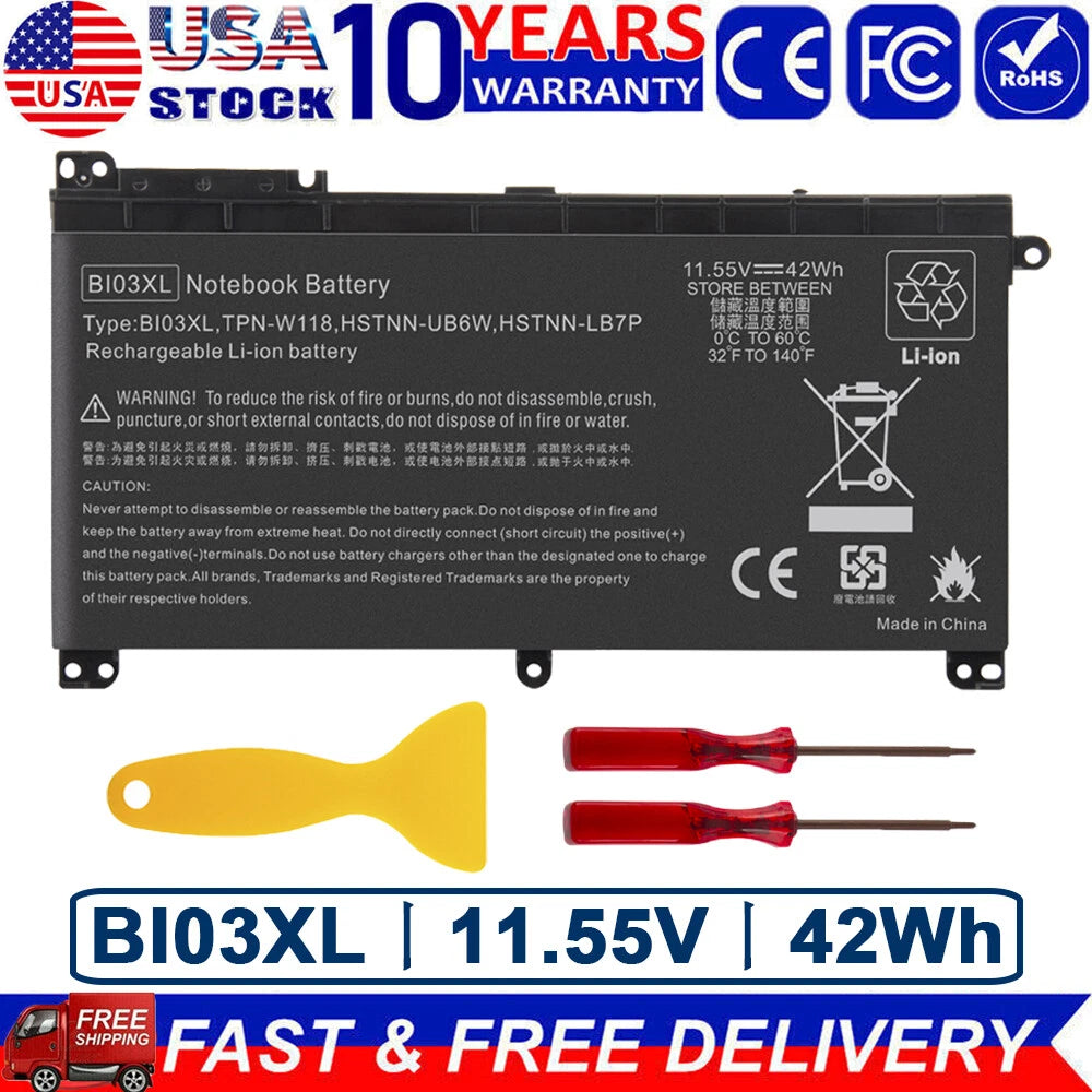 BI03XL ON03XL 844203-855 For HP STREAM 14-AX 13-U BATTERY 11.55V 42Wh 3610mAh
