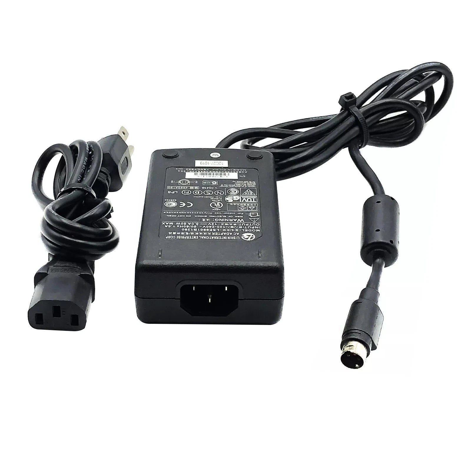 Original 4 Pin 12V Li Shin 0452B1280 AC Adapter Power Supply Charger LCD TV