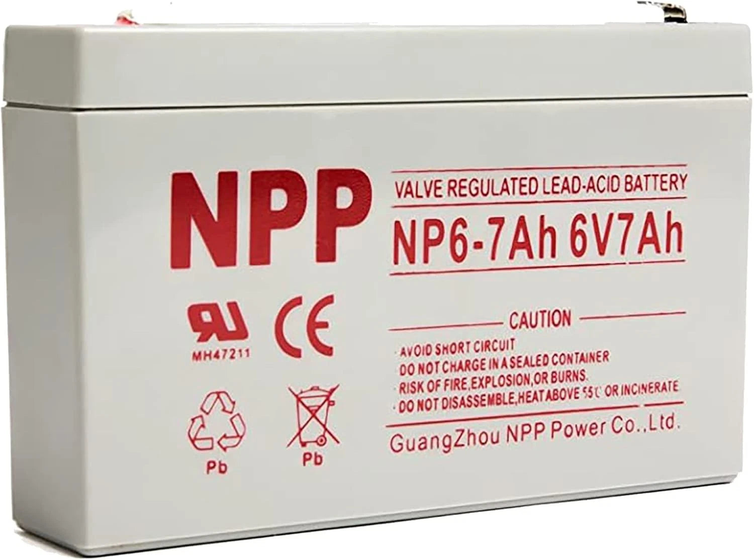 NPP NP6-7Ah 6V 7Ah AGM VRLA General Series Battery