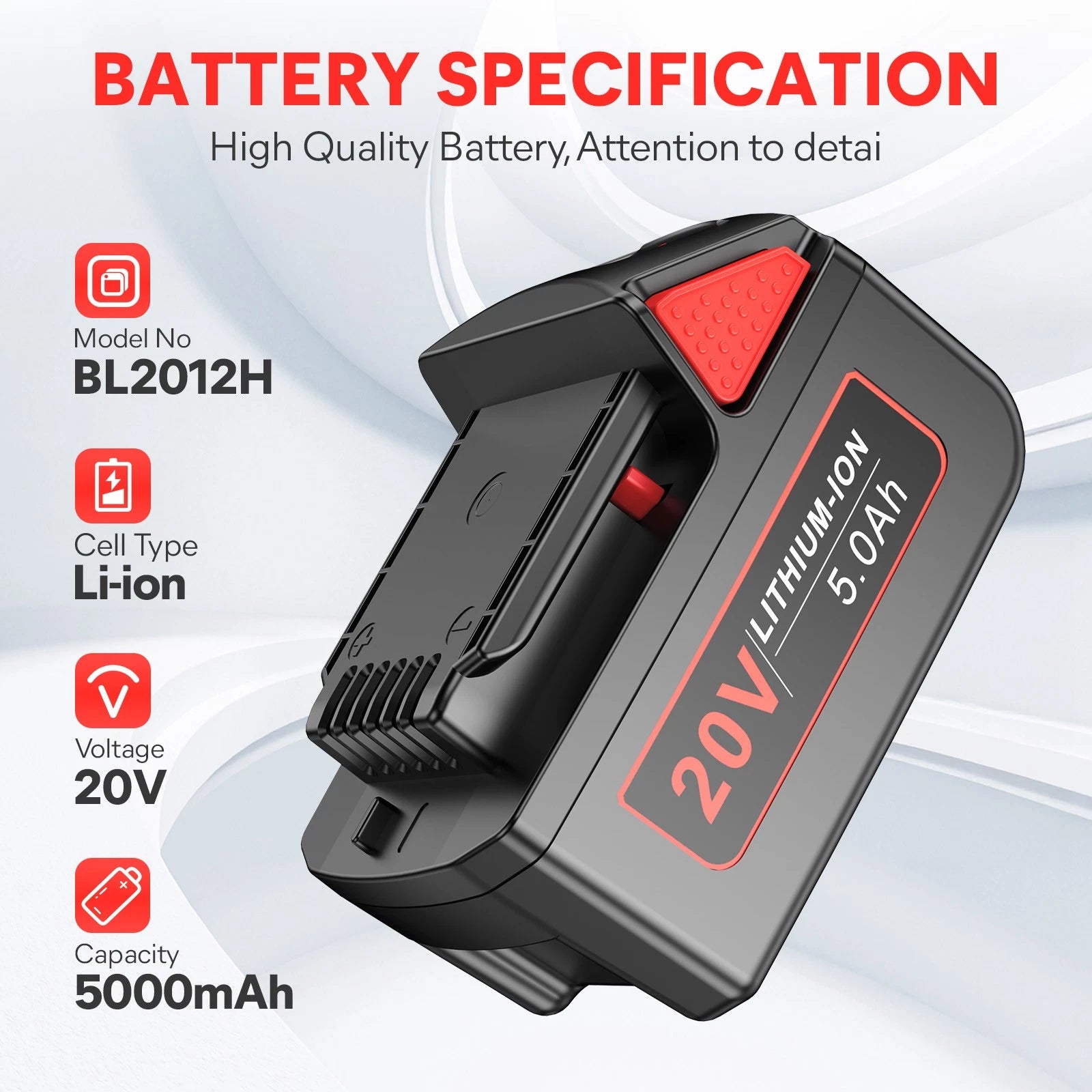 2PCS For Ingersoll Rand 20V Battery IQV20 Series BL2023 BL2012H BL2022 BL2010