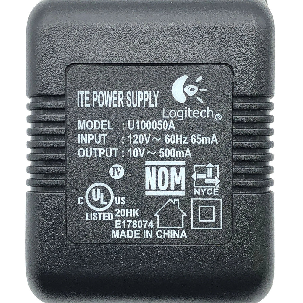 NEW Genuine Logitech U100050A 10V 500mA AC Adapter Power Supply 5.5x2.0 mm OEM