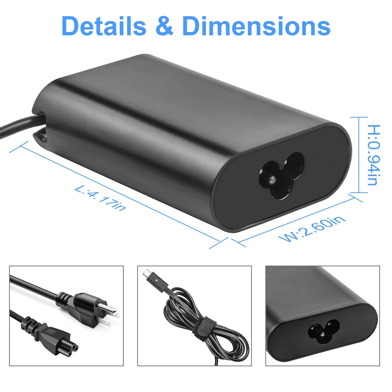 65W USB C Type-C AC Adapter Charger For Dell 0GJJYR LA65NM170 2WDR5 2YK0F GJJYR