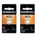 2 Pcs Duracell 1632 DL1632 CR 1632 3V Lithium Coin Battery
