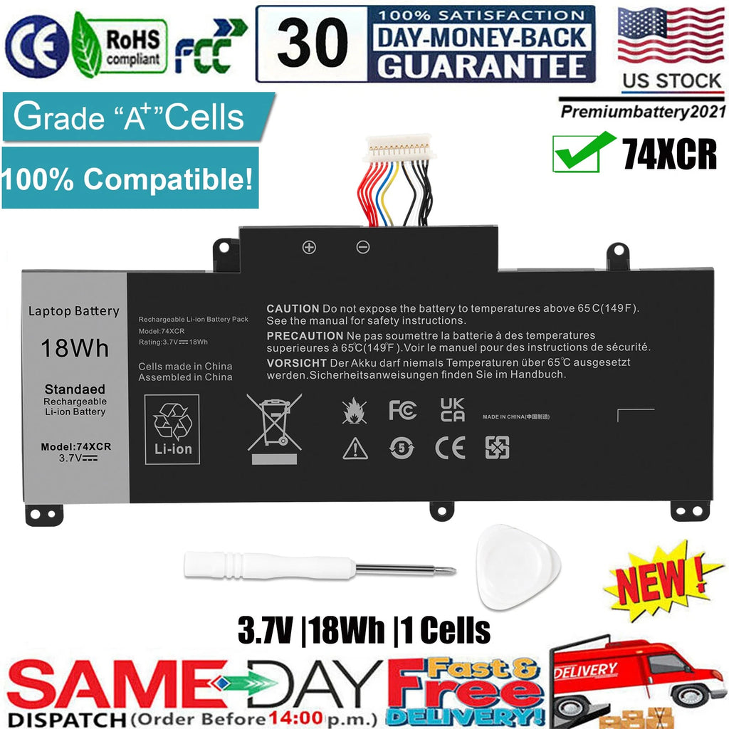 ?74XCR Battery For Dell Venue 8 Pro 5830 Tablet Series 074XCR X1M2Y 0X1M2Y VXGP6