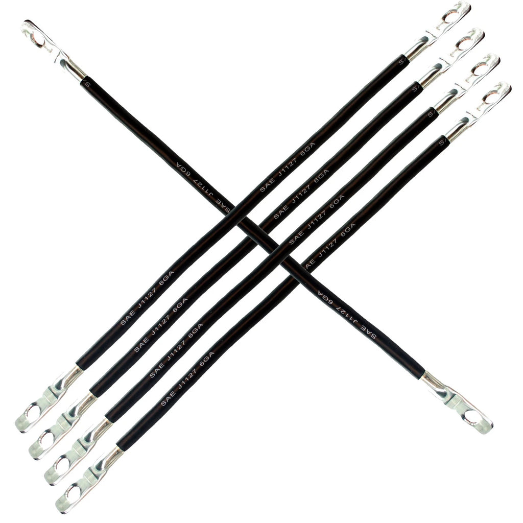 YAMAHA G2/G8/G9 - 6 Gauge AWG (5) 12" Battery Cable Set 5/16" Lugs