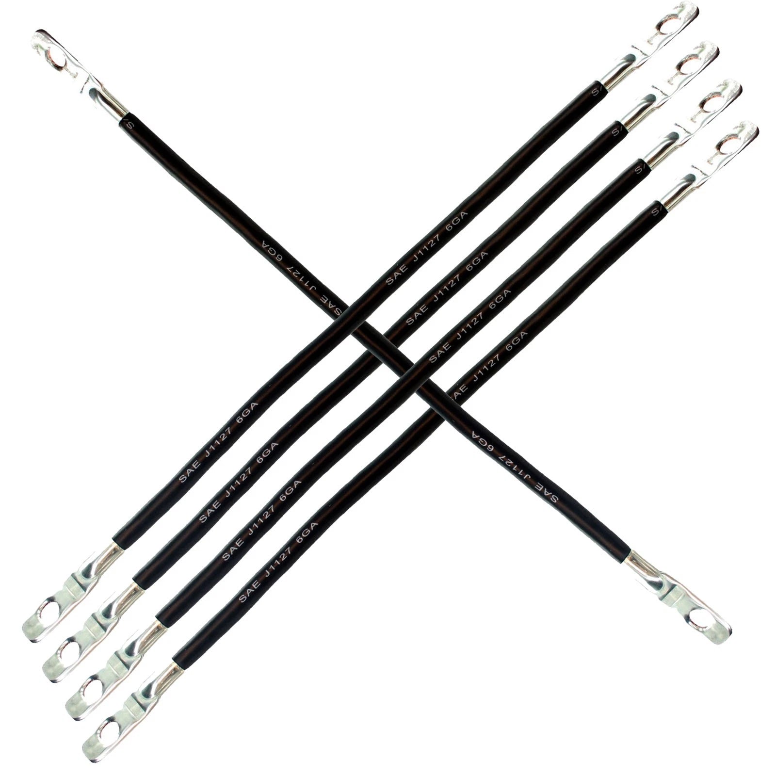 YAMAHA G2/G8/G9 - 6 Gauge AWG (5) 12" Battery Cable Set 5/16" Lugs