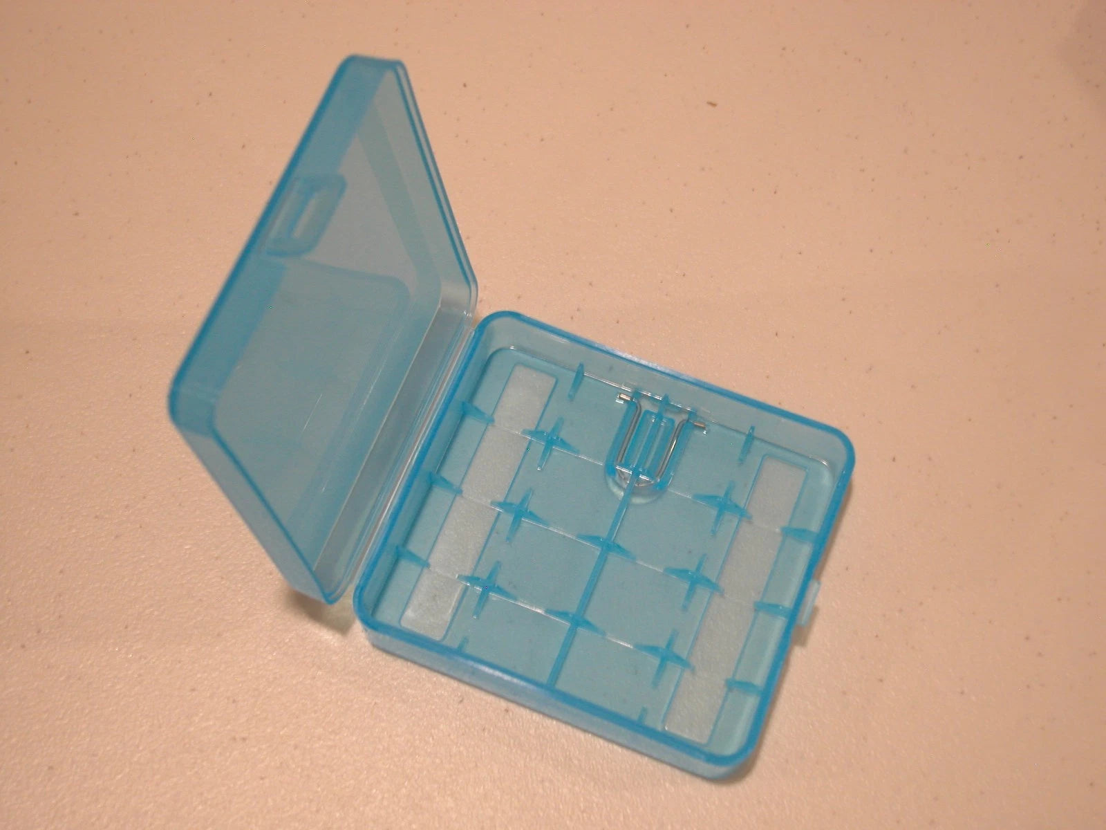 1 pc Blue Hard Plastic Case Holder Storage Box For 4 x 18650 Battery (4 bay)