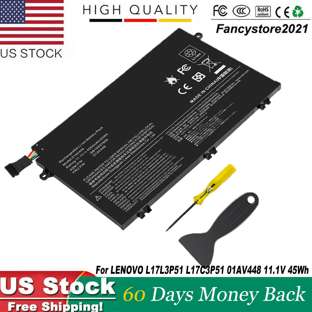 L17L3P51 L17M3P52 L17C3P51 Battery for Lenovo ThinkPad E480 E485 E580 01AV445 US
