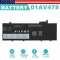 Battery For Lenovo ThinkPad T480s L17L3P71 01AV478 01AV479 L17M3P71 01AV480 57Wh