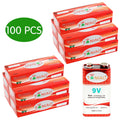 100 PCS 9V 6F22 9 Volts Heavy Duty Zinc Carbon 0% Mercury Battery Free Shipping