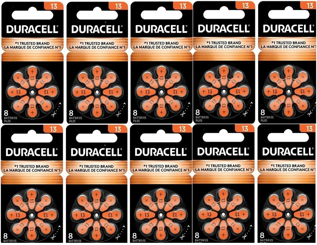 Duracell Activair Mercury Free Hearing Aid Batteries Size 13 (16-160) Exp 2029