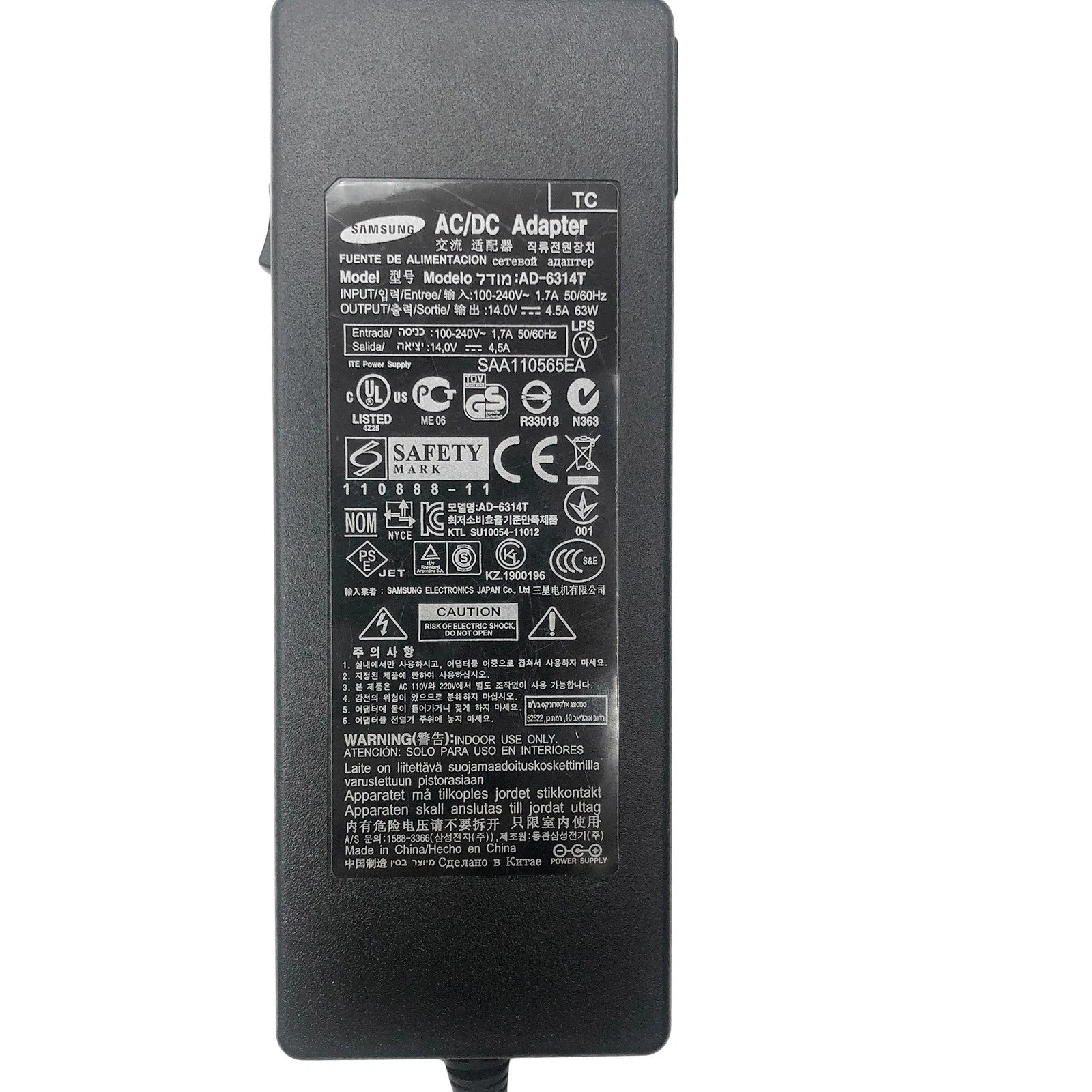 NEW Authentic Samsung AD-6314T 14V 4.50A 63W AC Adapter Power Supply