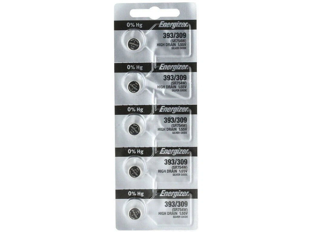 2 Pk Energizer 393 309 SR754 LR754 SR48 LR48 AG5 193 V393 D393 RW28 S15 Battery