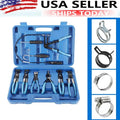 10Pc Hose Clamp Clip Remover Pliers Wire Long Reach Kit Fuel Oil Water Hose Tool