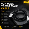 NEW 17FT VGA SVGA 15-Pin Male Monitor Cable PC Laptop Ferrite Cores Gold CL2