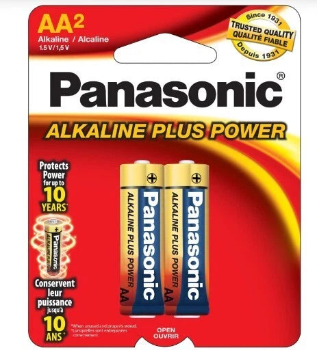 Panasonic AAA 2 Pack Power Plus 1.5V Alkaline Batteries