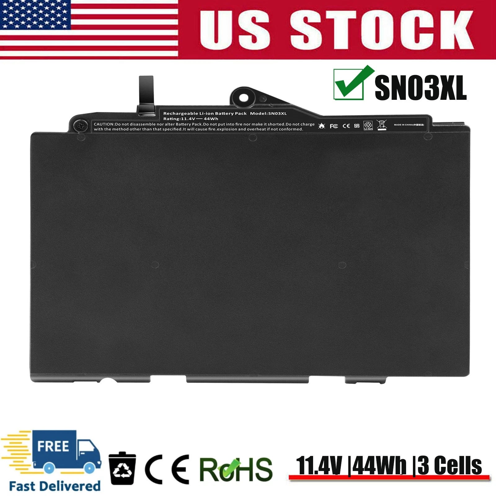 SN03XL Laptop Battery for HP EliteBook 820 G3 G4 725 G3 G4 HSTNN-DB6V 800514-001