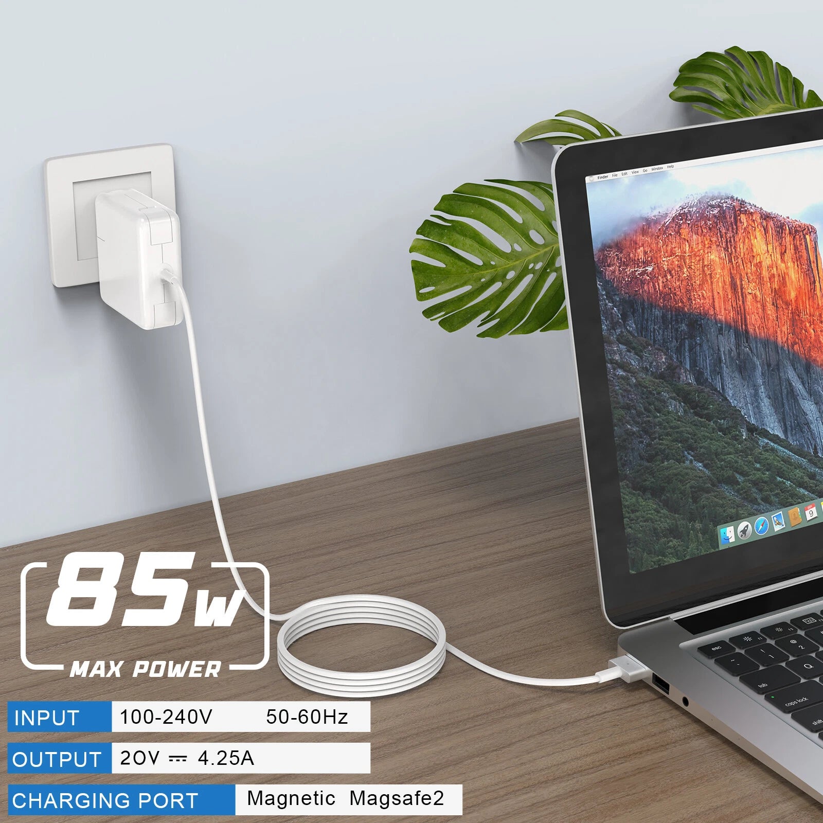 85W AC Adapter Charger for MacBook Pro 15" Retina A1398 A1424 A1436 Mags2 T-tip